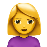 Woman Pouting Emoji, Apple style