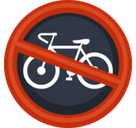 No Bicycles Emoji, Facebook style