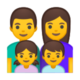 Family: Man, Woman, Girl, Boy Emoji, Google style