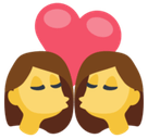 Kiss: Woman, Woman Emoji, Facebook style