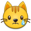Crying Cat Face Emoji, Samsung style