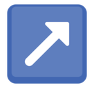 Up-Right Arrow Emoji, Facebook style