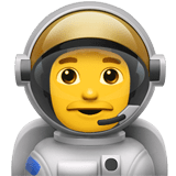 Man Astronaut Emoji, Apple style