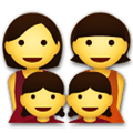 Family: Woman, Woman, Girl, Girl Emoji, LG style