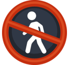 No Pedestrians Emoji, Facebook style
