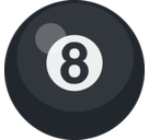 Pool 8 Ball Emoji, Facebook style