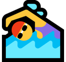 Woman Swimming Emoji, Microsoft style