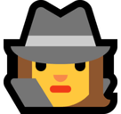 Woman Detective Emoji, Microsoft style