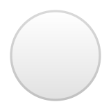 White Circle Emoji, Google style
