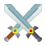 Crossed Swords Emoji, Google style