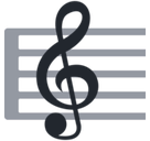 Musical Score Emoji, Facebook style