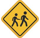 Children Crossing Emoji, Facebook style
