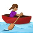 Woman Rowing Boat Emoji with Medium Skin Tone, Samsung style