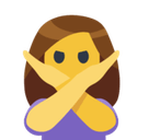 Woman Gesturing No Emoji, Facebook style