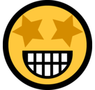 Star-Struck Emoji, Microsoft style