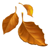Fallen Leaf Emoji, Apple style