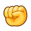 Raised Fist Emoji, Samsung style
