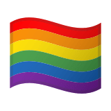 Rainbow Flag Emoji, Google style