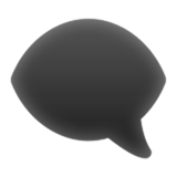 Left Speech Bubble Emoji, Apple style