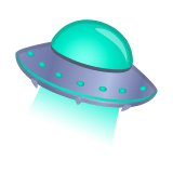Flying Saucer Emoji, Google style