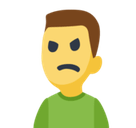 Man Frowning Emoji, Facebook style