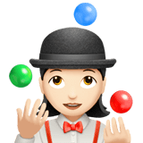 Woman Juggling Emoji with Light Skin Tone, Apple style