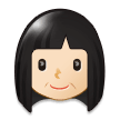 Woman Emoji with Light Skin Tone, Samsung style