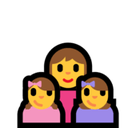 Family: Woman, Girl, Girl Emoji, Microsoft style