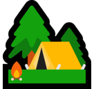 Camping Emoji, Microsoft style