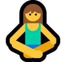 Person in Lotus Position Emoji, Microsoft style