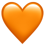 Orange Heart Emoji, Apple style