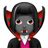 Woman Vampire Emoji with Medium-Dark Skin Tone, Apple style