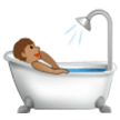 Person Taking Bath Emoji with Medium Skin Tone, Samsung style