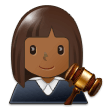 Woman Judge Emoji with Medium-Dark Skin Tone, Samsung style