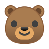 Bear Face Emoji, Google style