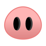 Pig Nose Emoji, Google style