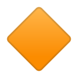 Large Orange Diamond Emoji, Google style