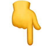 Finger Pointing Down Emoji, Apple style