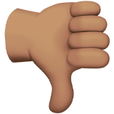 Thumbs Down Emoji with Medium Skin Tone, Apple style