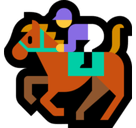 Horse Racing Emoji, Microsoft style