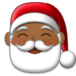 Santa Claus Emoji with Medium-Dark Skin Tone, Samsung style