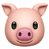 Pig Face Emoji, Apple style