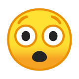 Astonished Face Emoji, Google style