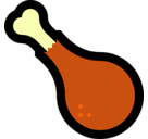 Poultry Leg Emoji, Microsoft style