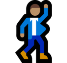 Man Dancing Emoji with Medium Skin Tone, Microsoft style