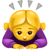 Woman Bowing Emoji, Apple style