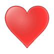 Heart Suit Emoji, Samsung style