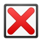 Cross Mark Button Emoji, Google style