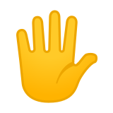 Hand with Fingers Splayed Emoji, Google style
