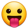 Face with Tongue Emoji, Samsung style